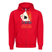 Red Casino Zipper Hoodie - linhVisuals