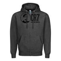Charcoal Heather cristian #ronaldo Zipper Hoodie - linhVisuals