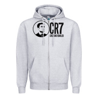 Heather Grey cristian #ronaldo Zipper Hoodie - linhVisuals