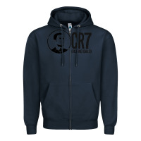 Navy cristian #ronaldo Zipper Hoodie - linhVisuals