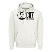 Oatmeal Heather cristian #ronaldo Zipper Hoodie - linhVisuals