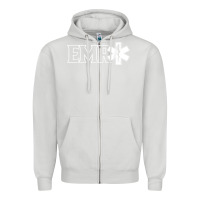 Dove Grey emr ambulance ems emt emergency medical responder t shirt Zipper Hoodie - linhVisuals