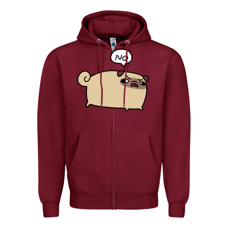 No Pug Zipper Hoodie by linhVisuals | Teevron