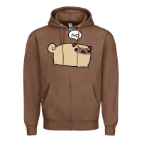 Chestnut no pug Zipper Hoodie - linhVisuals