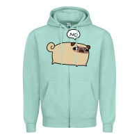 Seafoam no pug Zipper Hoodie - linhVisuals