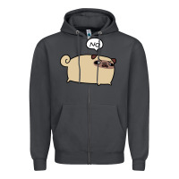 Smoke no pug Zipper Hoodie - linhVisuals