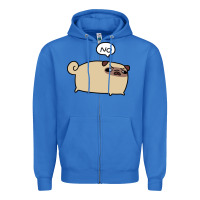 True Royal no pug Zipper Hoodie - linhVisuals