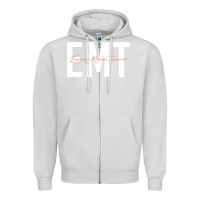 Dove Grey emt emergency medical technician ems first responder medic sweatshirt Zipper Hoodie - linhVisuals