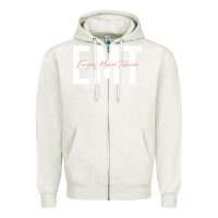 Oatmeal Heather emt emergency medical technician ems first responder medic sweatshirt Zipper Hoodie - linhVisuals
