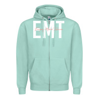 Seafoam emt emergency medical technician ems first responder medic sweatshirt Zipper Hoodie - linhVisuals