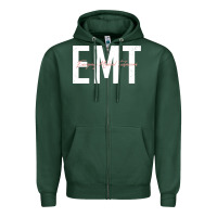 Sports Green emt emergency medical technician ems first responder medic sweatshirt Zipper Hoodie - linhVisuals