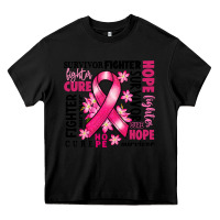 Black survivor breast cancer ribbon Heavy Core Tee - RanaPortraitStore