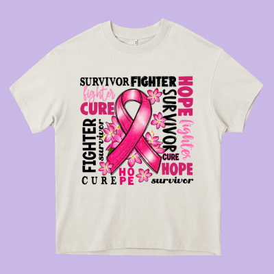 Survivor Breast Cancer Ribbon Heavy Core Tee Designed By Ranaportraitstore