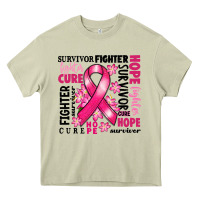 Mossy survivor breast cancer ribbon Heavy Core Tee - RanaPortraitStore