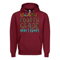 Burgundy watch out fourth grade here i come! Zipper Hoodie - JahusDesignShop