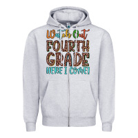Heather Grey watch out fourth grade here i come! Zipper Hoodie - JahusDesignShop