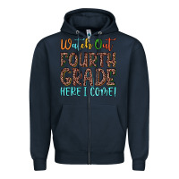 Navy watch out fourth grade here i come! Zipper Hoodie - JahusDesignShop