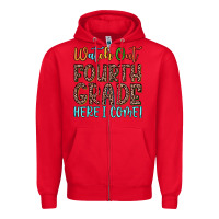 Red watch out fourth grade here i come! Zipper Hoodie - JahusDesignShop