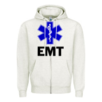 Oatmeal Heather emt ems paramedic star of life caduceus t shirt Zipper Hoodie - linhVisuals