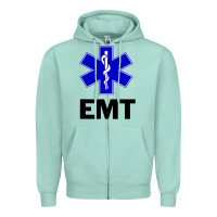 Seafoam emt ems paramedic star of life caduceus t shirt Zipper Hoodie - linhVisuals