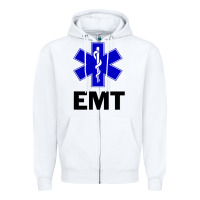 White emt ems paramedic star of life caduceus t shirt Zipper Hoodie - linhVisuals