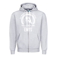 Heather Grey emt shirts for women  emt pullover hoodie Zipper Hoodie - linhVisuals