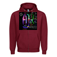 Burgundy #ajr (9) Zipper Hoodie - linhVisuals