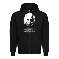 Black albert einstein quote1 Zipper Hoodie - linhVisuals