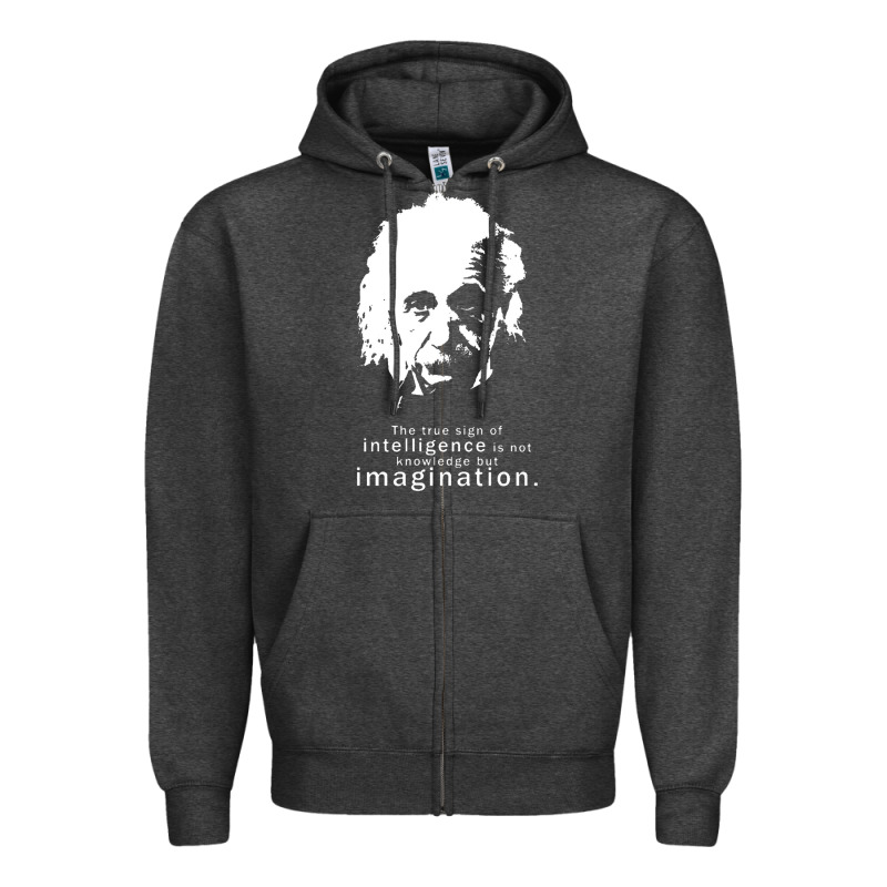 Albert Einstein Quote1 Zipper Hoodie by linhVisuals | Teevron