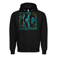 Black king gizzard Zipper Hoodie - linhVisuals