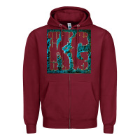 Burgundy king gizzard Zipper Hoodie - linhVisuals