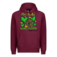 Burgundy not lucky simply blessed Premium Hoodie - Artiststas