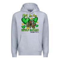 Heather Grey not lucky simply blessed Premium Hoodie - Artiststas