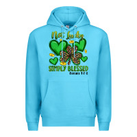 Ocean Blue not lucky simply blessed Premium Hoodie - Artiststas