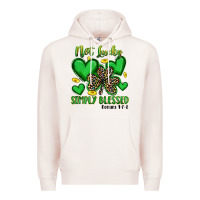 Pale Pink not lucky simply blessed Premium Hoodie - Artiststas