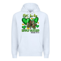 White not lucky simply blessed Premium Hoodie - Artiststas