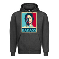 Charcoal Heather carol peletier badass the walking dead Zipper Hoodie - linhVisuals