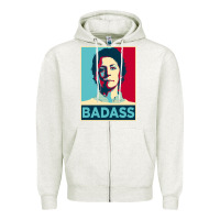 Oatmeal Heather carol peletier badass the walking dead Zipper Hoodie - linhVisuals
