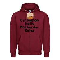Burgundy cinnamon rolls not gender roles Zipper Hoodie - linhVisuals