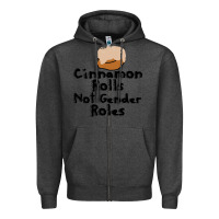 Charcoal Heather cinnamon rolls not gender roles Zipper Hoodie - linhVisuals