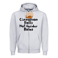 Heather Grey cinnamon rolls not gender roles Zipper Hoodie - linhVisuals
