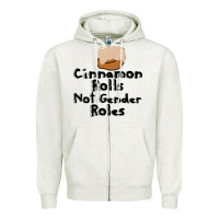 Oatmeal Heather cinnamon rolls not gender roles Zipper Hoodie - linhVisuals