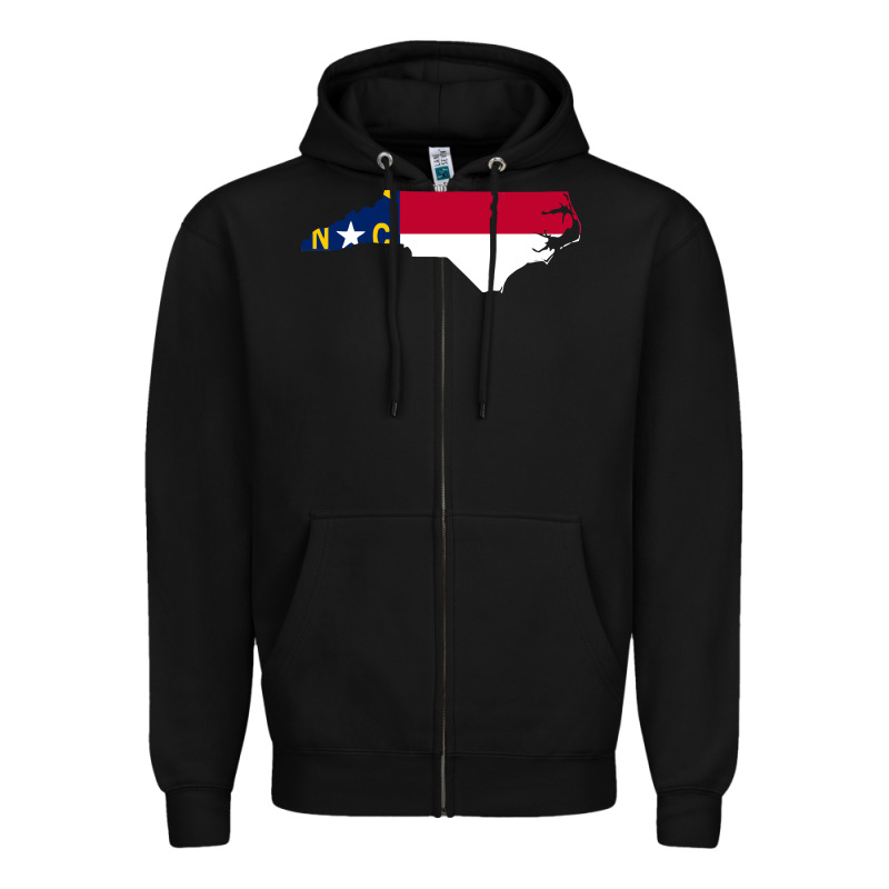 Flag North Carolina Tshirt Zipper Hoodie by linhVisuals | Teevron