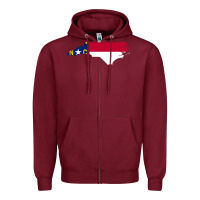 Burgundy flag north carolina tshirt Zipper Hoodie - linhVisuals