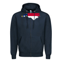 Navy flag north carolina tshirt Zipper Hoodie - linhVisuals