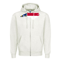 Oatmeal Heather flag north carolina tshirt Zipper Hoodie - linhVisuals