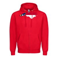 Red flag north carolina tshirt Zipper Hoodie - linhVisuals