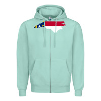 Seafoam flag north carolina tshirt Zipper Hoodie - linhVisuals