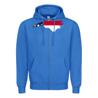 True Royal flag north carolina tshirt Zipper Hoodie - linhVisuals
