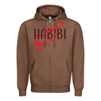 Chestnut yallah habibi Zipper Hoodie - linhVisuals